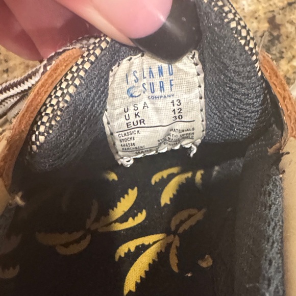 Island Surf Stylish Kids Boat Shoes - Tan and Brown - Picture 6 of 7